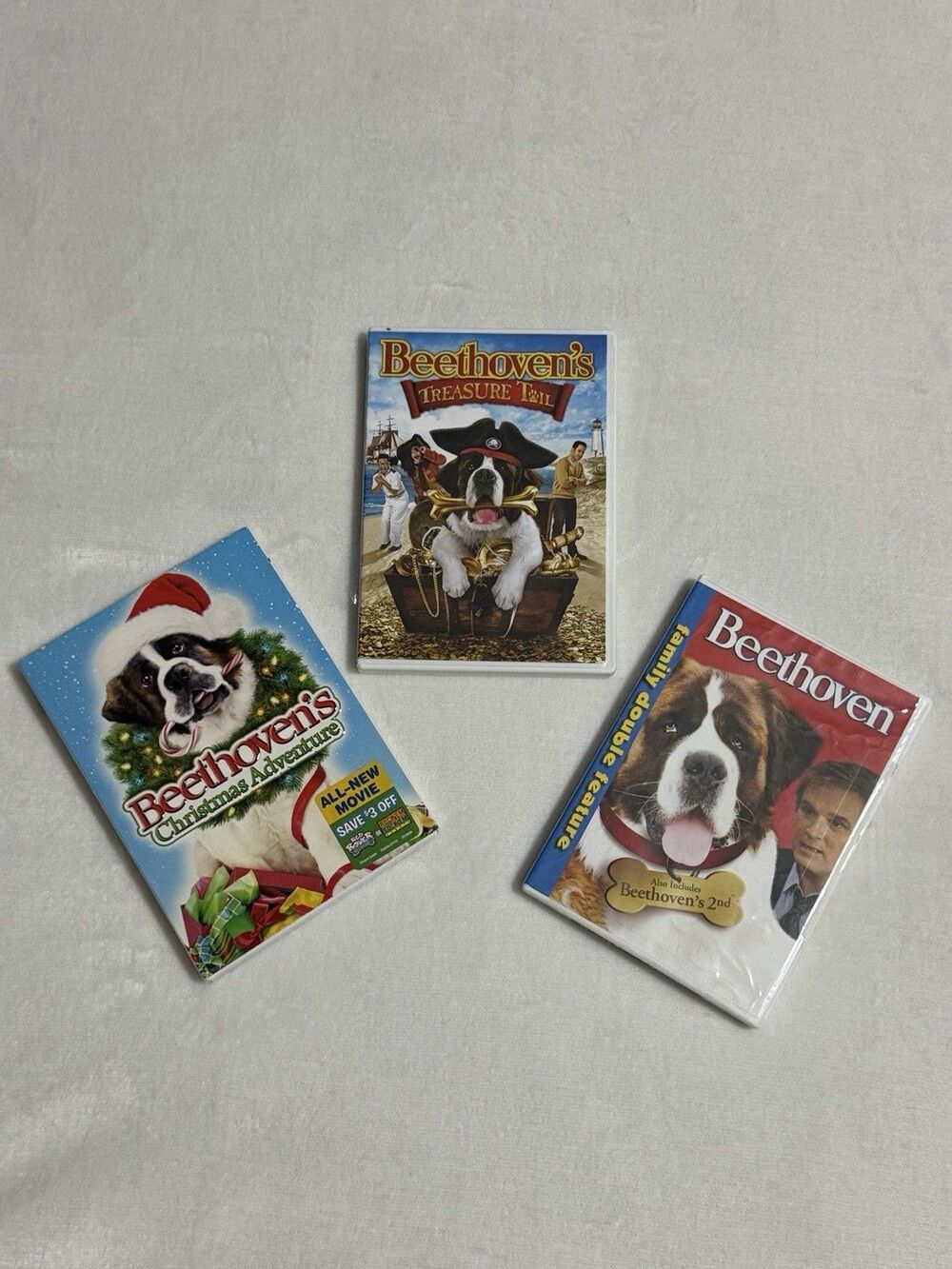 Beethoven Christmas Adventure 2nd Treasure Tail Lot of 4 Movies 3 DVDs Dog